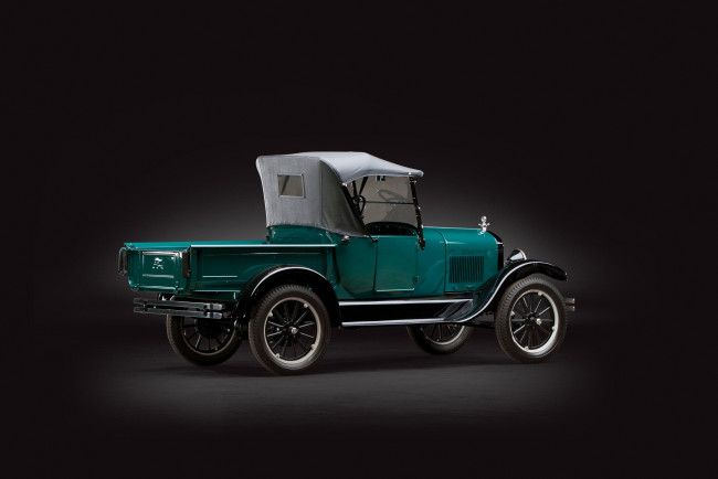 Обои картинки фото автомобили, классика, roadster, model, t, ford, pickup, зеленый, 1926г