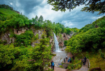 Картинка медовые+водопады природа водопады карачаево-Черкесия кавказ медовые