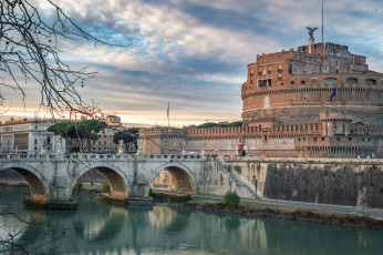 Картинка castel+sant`angelo +roma города рим +ватикан+ италия замок