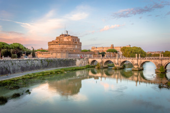 Картинка castel+sant`angelo +rome города рим +ватикан+ италия замок