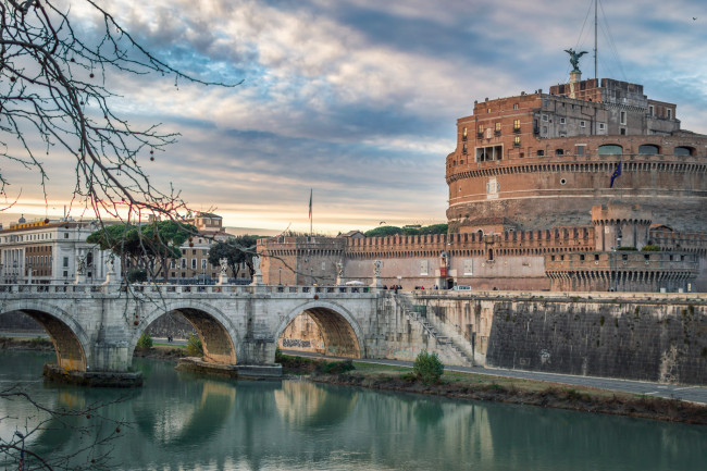 Обои картинки фото castel sant`angelo,  roma, города, рим,  ватикан , италия, замок