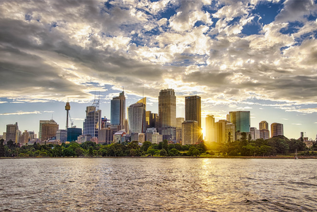 Обои картинки фото sydney, города, сидней , австралия, рассвет