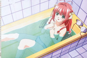 Картинка календари аниме девушка ванна