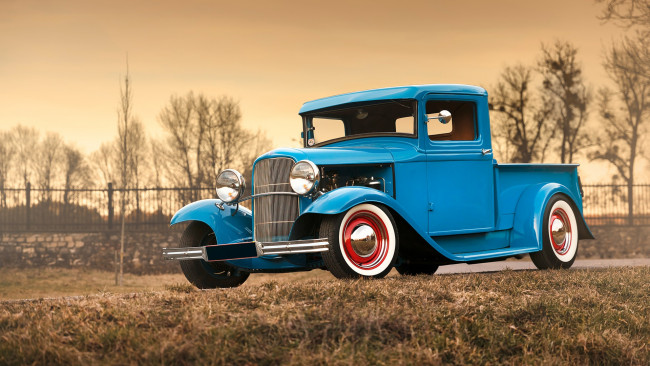 Обои картинки фото автомобили, custom pick-up, 1932, ford, model, b, pickup