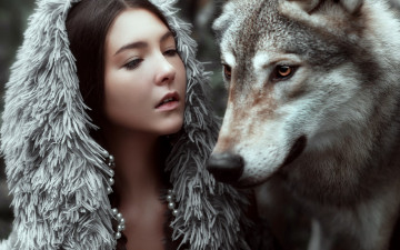 Картинка девушки -+креатив +косплей брюнетка волк мария липина