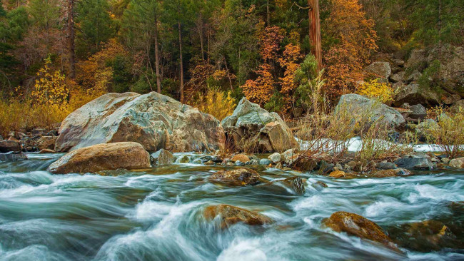 Обои картинки фото merced river, yosemite, природа, реки, озера, merced, river