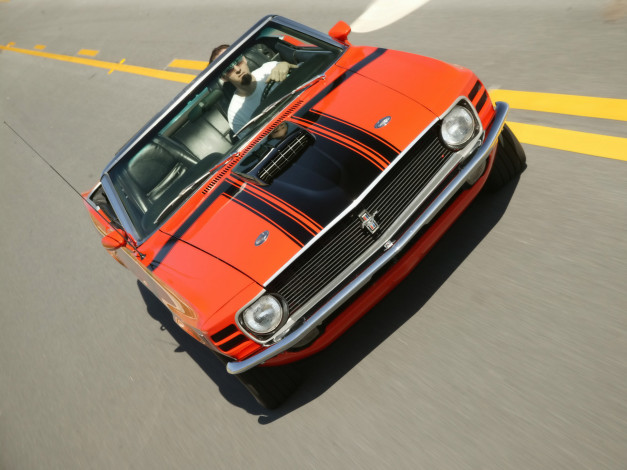 Обои картинки фото 1970, ford, mustang, convertible, автомобили