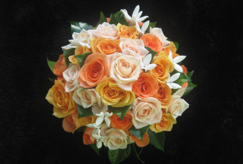 Картинка цветы букеты композиции стефанотис розы