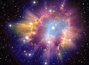 Картинка космос арт вселенная туманность звезды краски