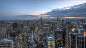 обоя города, нью, йорк, сша, панорама, небоскребы