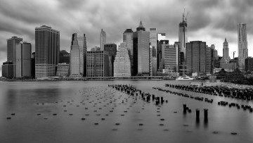 Картинка города нью йорк сша вода небоскребы