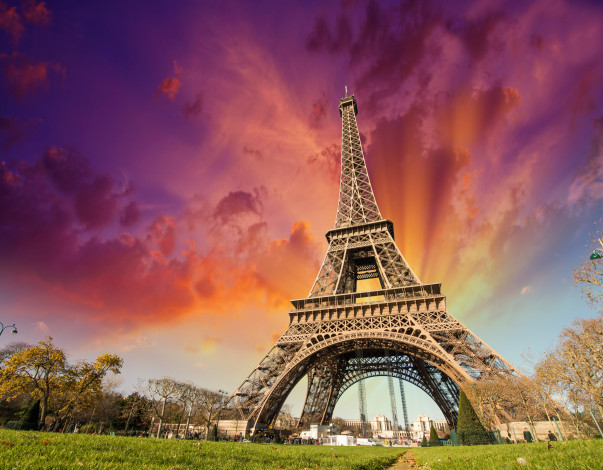 Обои картинки фото eiffel, tower, города, париж, франция, башня, инженера, эйфеля