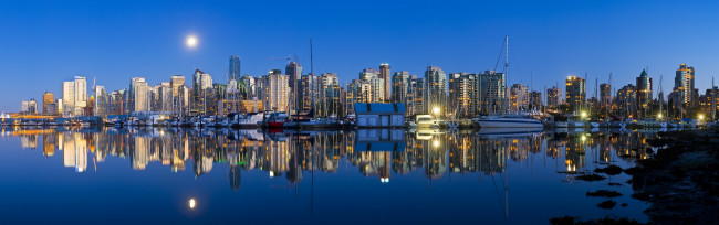Обои картинки фото vancouver, города, ванкувер, канада, яхты, порт, город