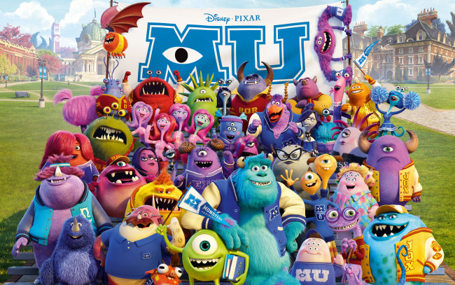 Обои картинки фото monsters, university, мультфильмы, университет, монстров