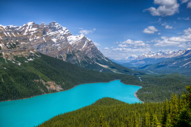 Обои картинки фото природа, реки, озера, лес, горы, канада