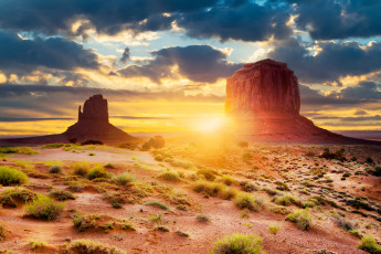 Картинка природа восходы закаты долина монументов юта штат аризона геологическое образование сша свет солнце пустыня