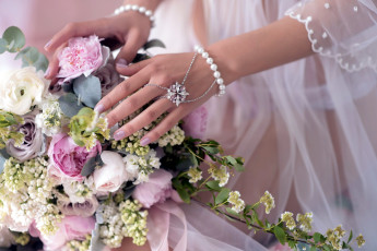 Картинка разное руки букет украшения невеста