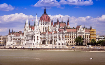 обоя города, будапешт , венгрия, парламент