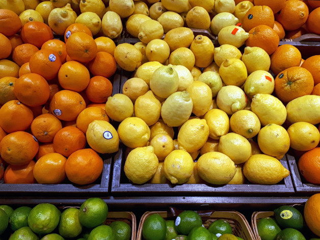 Обои картинки фото еда, цитрусы, мандарины, лаймы, лимоны