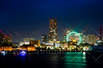 Картинка города йокогама Япония hdr