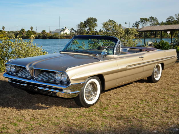 Обои картинки фото 1961, pontiac, catalina, convertible, автомобили