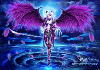 Картинка аниме -angels+&+demons меч крылья