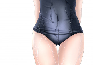 Картинка аниме unknown +другое арт ноги девушка купальник вода kimagure kitsune