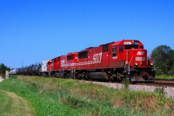 Картинка техника поезда локомотив рельсы дорога железная состав