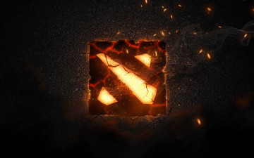 Картинка dota+2 видео+игры логотип огонь