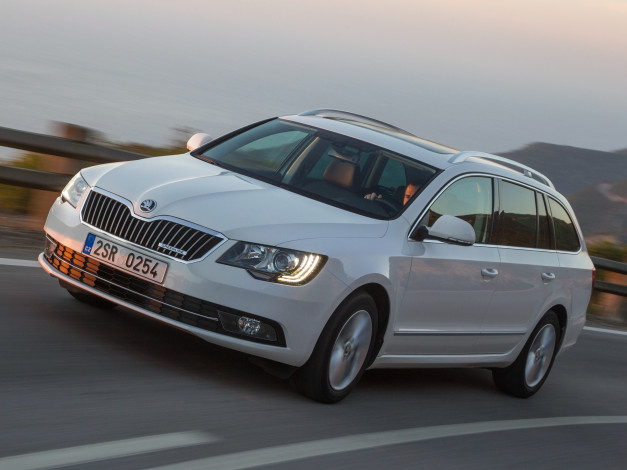 Обои картинки фото автомобили, skoda, 2014г, 5e, wagon, rs, octavia