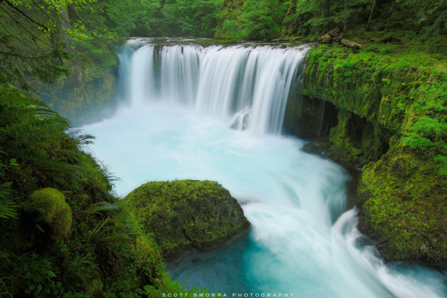 Обои картинки фото природа, водопады, водопад, зелень