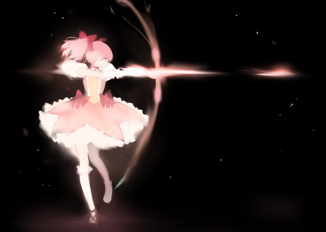 Обои картинки фото аниме, mahou shoujo madoka magika, kaname, madoka