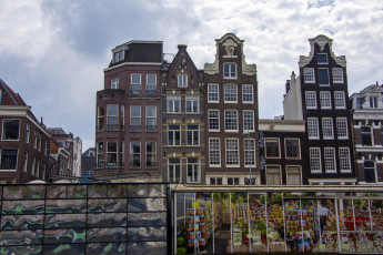 Картинка города амстердам+ нидерланды старинные дома