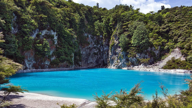 Обои картинки фото inferno crater lake, waimangu, new zealand, природа, реки, озера, inferno, crater, lake, new, zealand