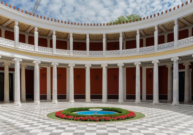 Обои картинки фото courtyard of the neoclassical zappeion, athens, интерьер, холлы,  лестницы,  корридоры, courtyard, of, the, neoclassical, zappeion