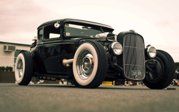 обоя автомобили, custom classic car, ретро, черный