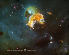 обоя supernova, remnant, lmc, 63a, космос, звезды, созвездия