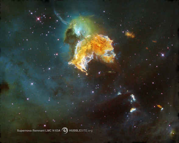 Обои картинки фото supernova, remnant, lmc, 63a, космос, звезды, созвездия