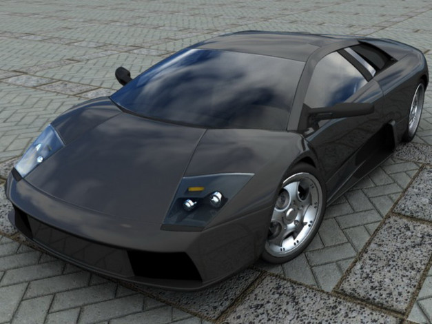 Обои картинки фото lamborghini, murcielago, автомобили, 3д