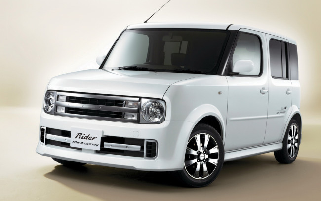 Обои картинки фото nissan, cube, rider, 10th, anniversary, autech, автомобили, datsun