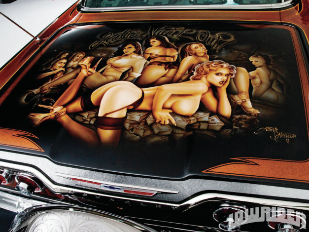 Обои картинки фото 1964, chevrolet, impala, автомобили, фрагменты, автомобиля