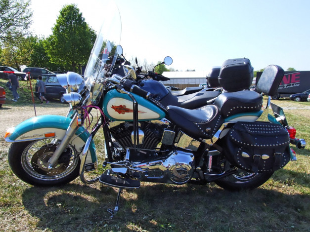 Обои картинки фото мотоциклы, harley, davidson, softail, heritage