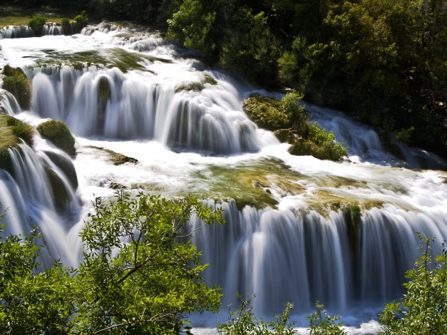 Обои картинки фото природа, водопады, вода, каскад