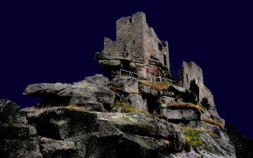 Картинка города исторические архитектурные памятники замок ночь пейзаж горы