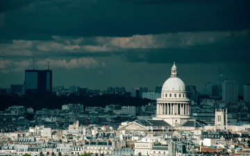 Картинка paris in magnificent black and white города париж франция здания небо ночь город