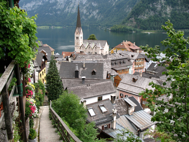 Обои картинки фото города, панорамы, hallstatt, австрия