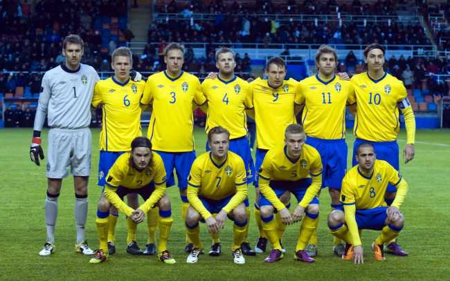 Обои картинки фото команда, швеции, спорт, футбол, euro, 2012