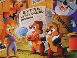 Картинка мультфильмы chip `n dale rescue rangers чип и дейл