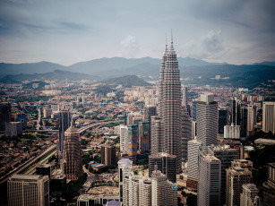 Картинка kuala lumpur malaysia города куала лумпур малайзия панорама здания