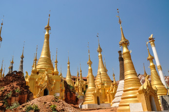 Картинка pagode in dein города буддистские другие храмы шпили индия дели пагода
